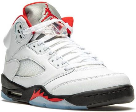 Jordan Kids Air Jordan 5 Retro "Fire Red Silver Tongue" sneakers White