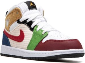 Jordan Kids Jordan 1 Mid SE "Patchwork" sneakers White
