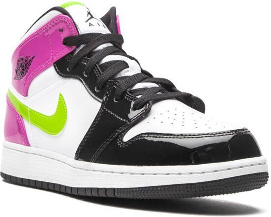 Jordan Kids Jordan 1 Mid "Pink Black White" sneakers