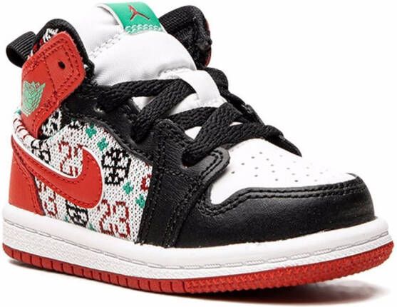 Jordan Kids Jordan 1 Mid "Ugly Christmas Sweater" sneakers White