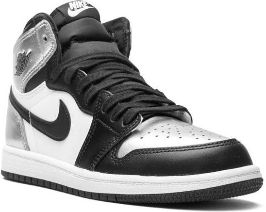 Jordan Kids Jordan 1 Retro High "Silver Toe" sneakers Black