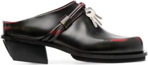 JORDANLUCA spray-paint leather loafers Black
