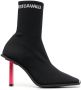 Just Cavalli 100mm intarsia-knit logo ankle boots Black - Thumbnail 1