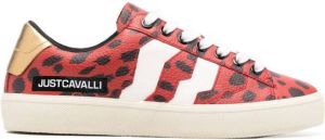 Just Cavalli leopard-print low-top sneakers Red