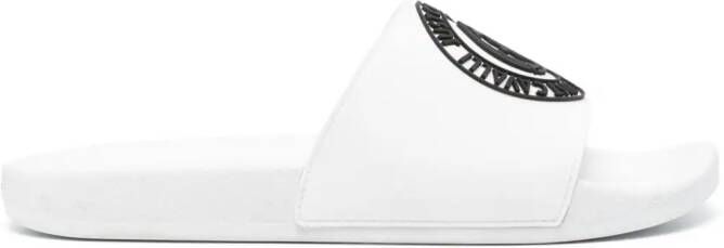 Just Cavalli logo-embossed flip-flops White