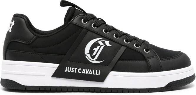 Just Cavalli logo-embossed panelled sneakers Black