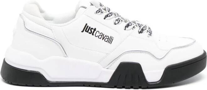 Just Cavalli logo-print lace-up sneakers White