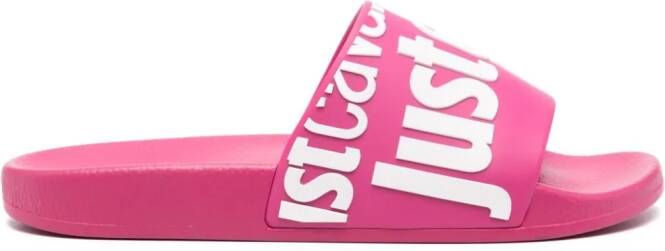 Just Cavalli logo-raised slides Pink