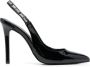 Just Cavalli patent-finish slingback pumps Black - Thumbnail 1