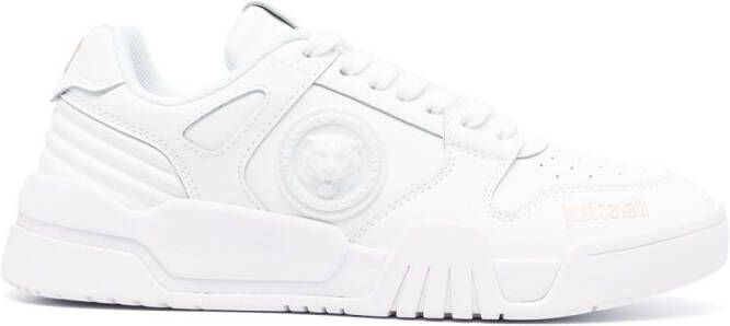 Just Cavalli Tiger Head faux-leather sneakers White