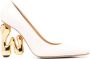 JW Anderson 105mm sculpted-heel leather pumps White - Thumbnail 1