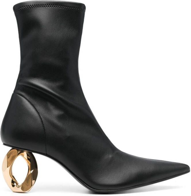 JW Anderson 70mm sculpted-heel ankle boots Black