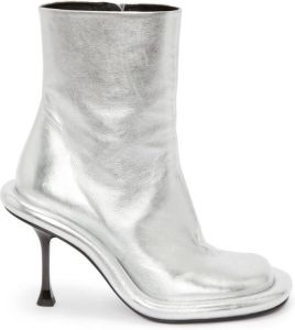 JW Anderson Bumper leather ankle boots Silver