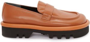 JW Anderson Bumper-Tube leather chunky loafers Brown