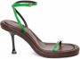 JW Anderson Bumper-Tube leather strappy sandals Green - Thumbnail 1