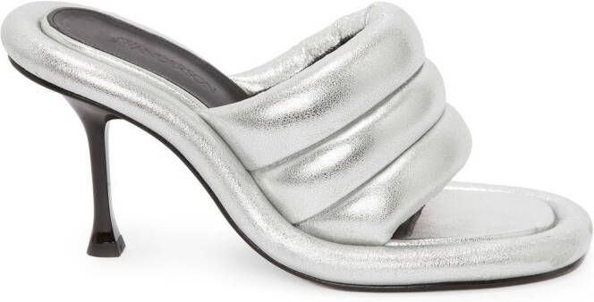 JW Anderson Bumper Tube padded sandals Silver