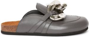 JW Anderson chain-detail leather loafers Grey