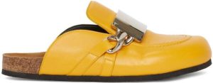 JW Anderson chain-detail leather loafers Yellow