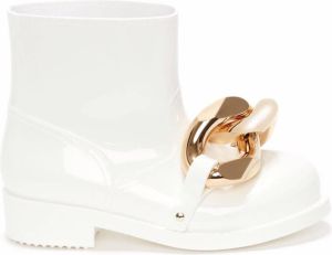 JW Anderson chain-embellished ankle boots White