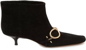 JW Anderson chain-embellished kitten-heel booties Black