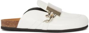 JW Anderson chain-embellished leather loafers White
