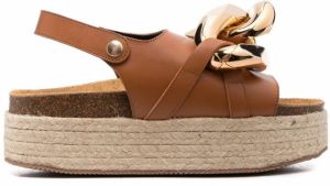 JW Anderson Chain espadrille sandals Brown