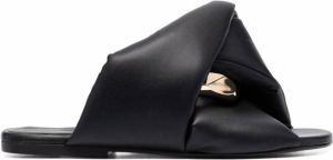 JW Anderson Chain flat sandals Black