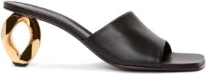 JW Anderson chain heel leather sandals Black