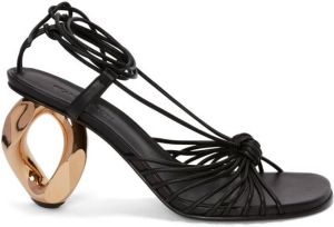 JW Anderson chain-heel leather sandals Black
