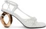 JW Anderson chain-heel leather sandals White - Thumbnail 1