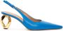 JW Anderson Chain-heel slingback leather sandals Blue - Thumbnail 1