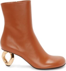 JW Anderson Chain leather boots Brown