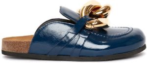 JW Anderson Chain leather loafer mules Blue