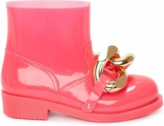 JW Anderson Chain rain boots Pink