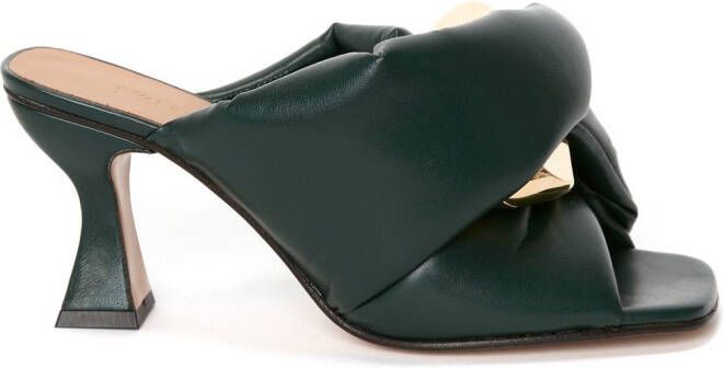 JW Anderson Chain Twist heeled mules FOREST GREEN