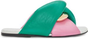JW Anderson crossover-strap detail sandals Green