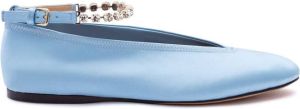 JW Anderson crystal ballerina shoes Blue