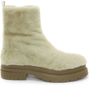 JW Anderson Ecofur shearling ankle boots Neutrals