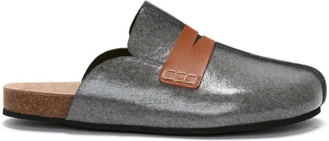 JW Anderson laminated felt loafers Grey