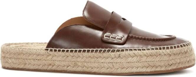 JW Anderson leather espadrille loafers Brown