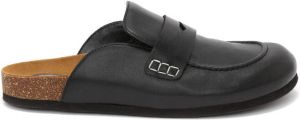 JW Anderson leather loafer mules Black