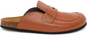 JW Anderson leather loafer mules Brown