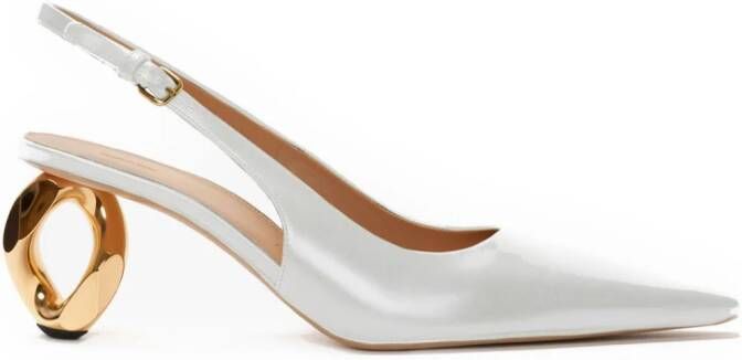 JW Anderson leather pointed-toe pumps White