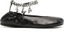 JW Anderson logo-charm leather ballerina shoes Black - Thumbnail 1
