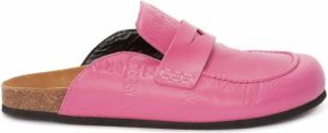JW Anderson logo-debossed loafer mules Pink