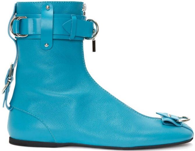 JW Anderson Padlock ankle boots Blue