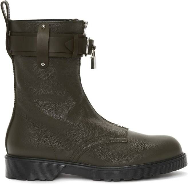 JW Anderson Padlock ankle boots Green