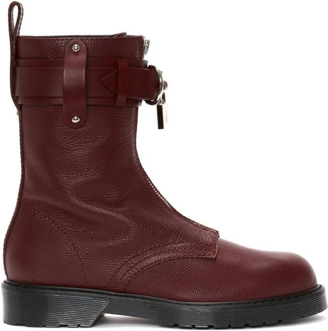 JW Anderson Padlock ankle boots Red