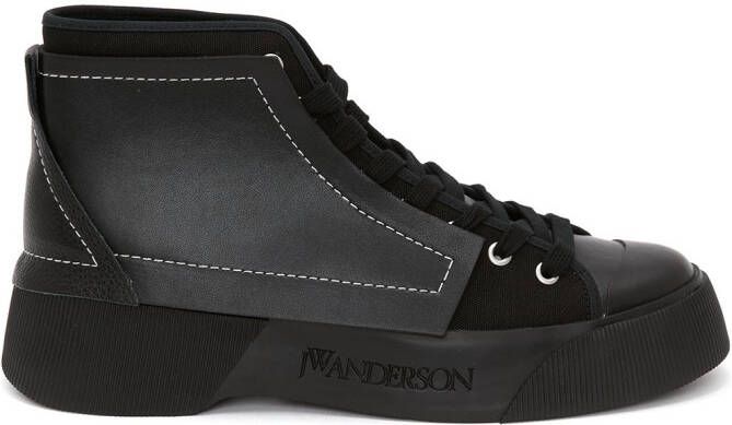 JW Anderson panelled high-top sneakers Black