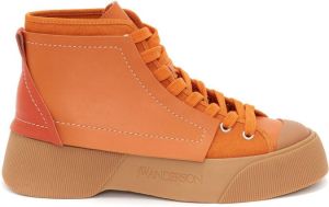 JW Anderson panelled high-top sneakers Orange